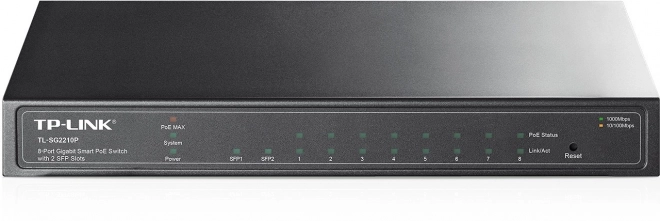 Okos gigabites PoE switch 8 portos és 2 SFP-vel