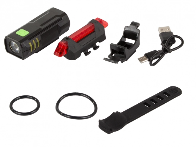 Kerékpár LED világítás készlet elöl és hátul USB