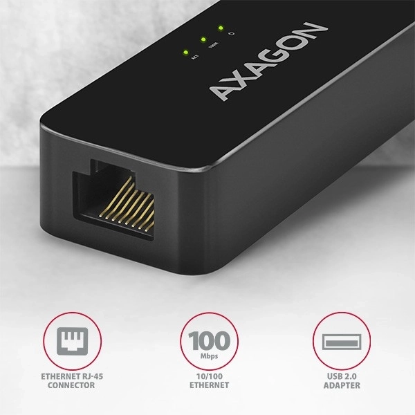 Axagon USB 2.0 hálózati adapter, Fast Ethernet