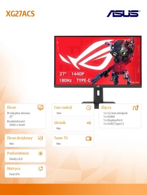 27 hüvelykes monitor XG27ACS