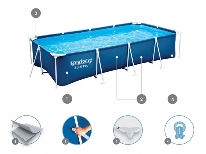 Bestway 400x211x81cm családi medence