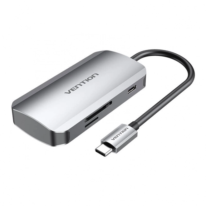 Usb-C többportos dokkolóállomás 3x USB3.0 csatlakozóval és kártyaolvasóval