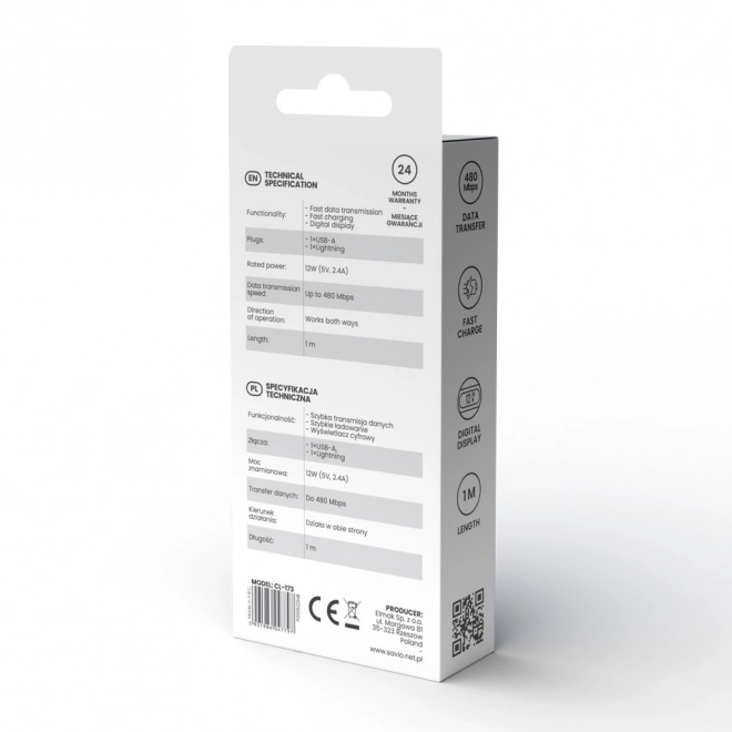Usb c kábel kijelzővel, 100w