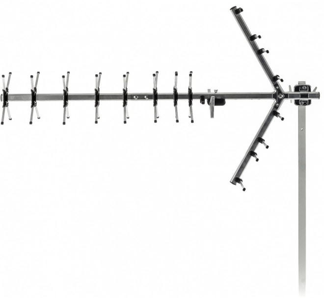 Kültéri antenne DVB-T2/T 12dB nyereséggel és 4G LTE védelemmel