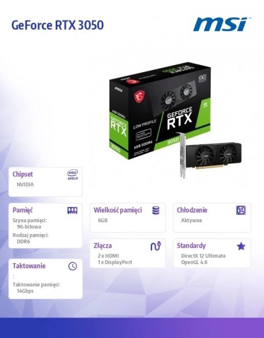 GeForce RTX 3050 LP OC grafikus kártya