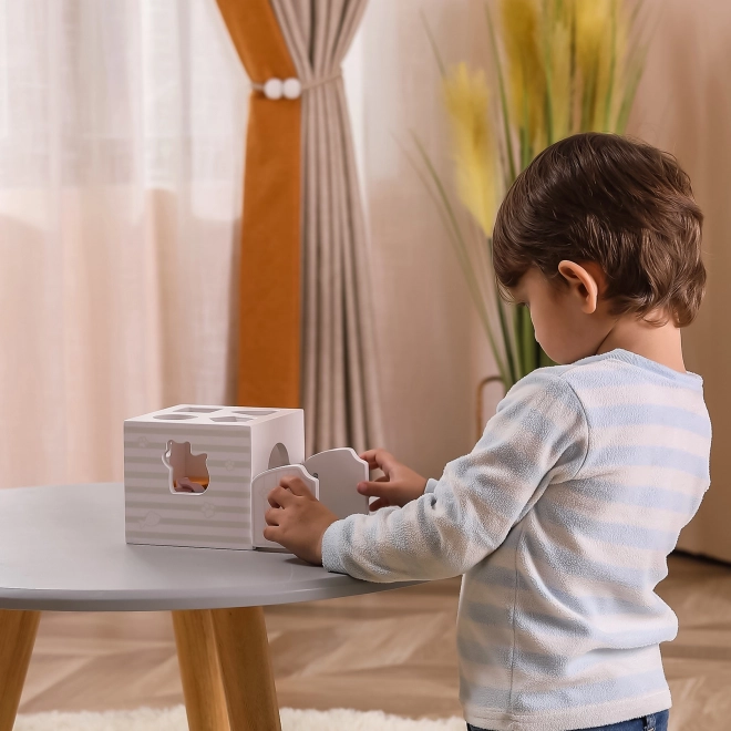 Polarb montessori oktatási formaválogató csörgő kockák