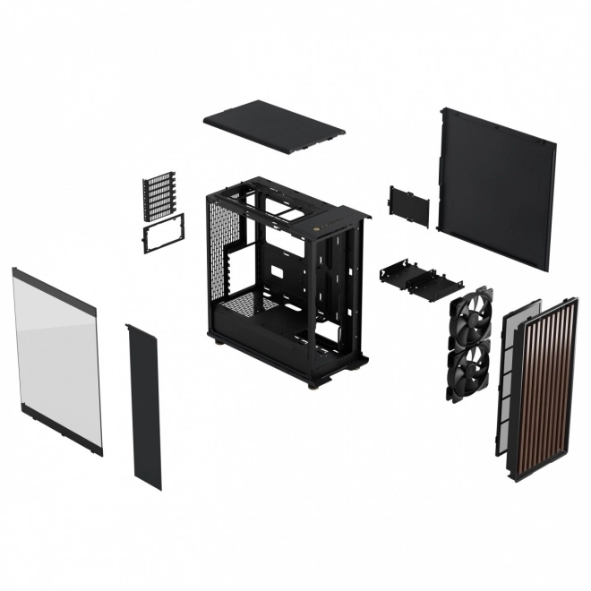 Fractal Design North fekete fa elemekkel