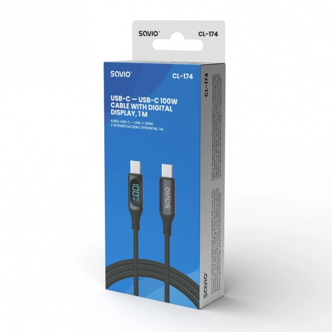 Usb c kábel kijelzővel, 100w