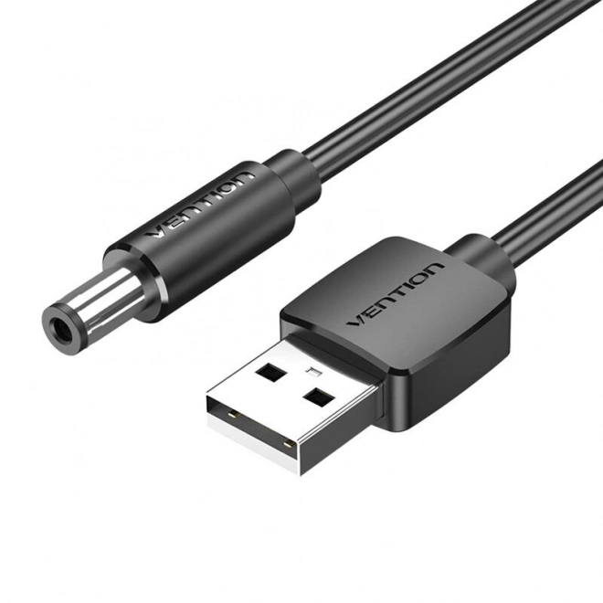 Usb a dc 5.5 mm tápkábel 0,5m fekete