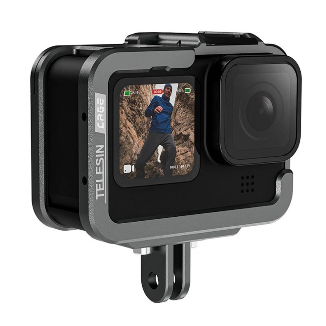 Telesin alumínium ház GoPro Hero 12/11/10/9-hez vertikális adapterrel