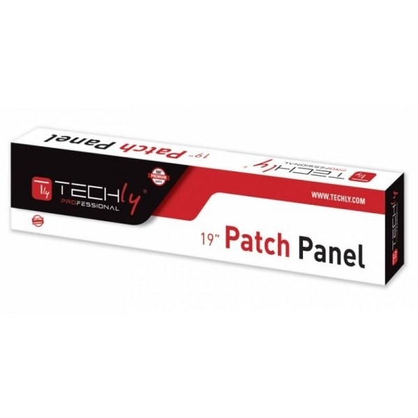 Patch panel 24 port RJ45 Cat.6 fekete