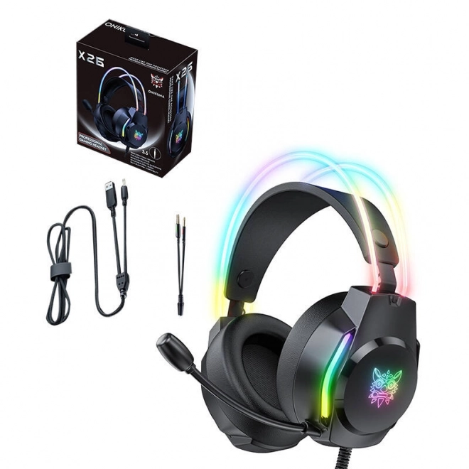 Onikuma fekete gamer fejhallgató