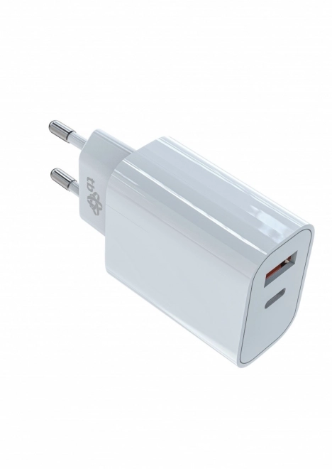 Fehér hálózati töltő 2x3A USB C + USB A Power Delivery