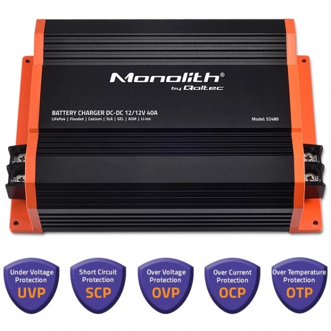 Monolith DC-DC akkumulátor töltő LiFePO4 AGM 12V-12V