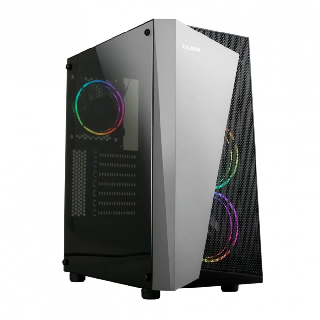 Számítógépház S4 Plus ATX Mid Tower RGB ventilátorral