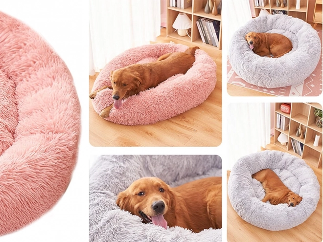 Bolyhos macskaágy puha kanapé párna 80 cm – Rózsaszín