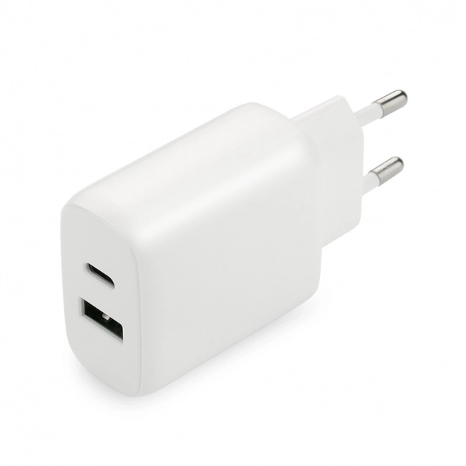 Fehér USB/USB-C gyorstöltő QC3.0 25W