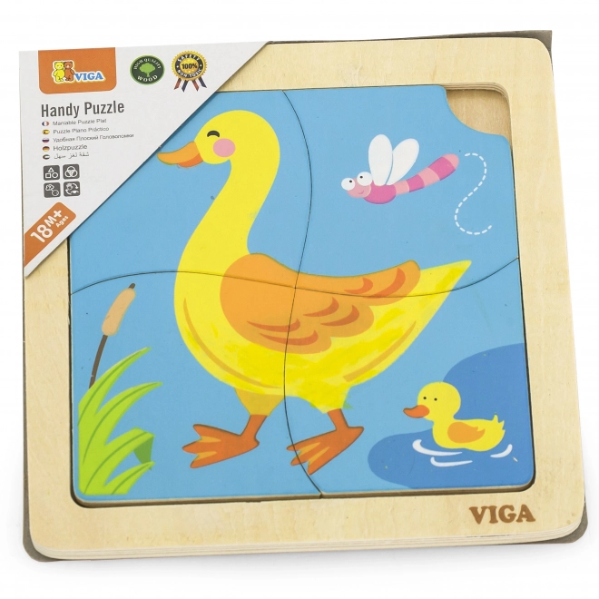 Viga fa puzzle kacsával