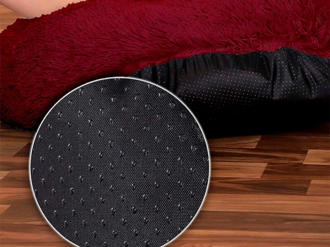 Bolyhos macskaágy puha kanapé párna 80 cm – bordó