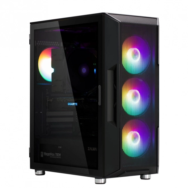 I3 Neo ATX középtorony RGB ház, fekete