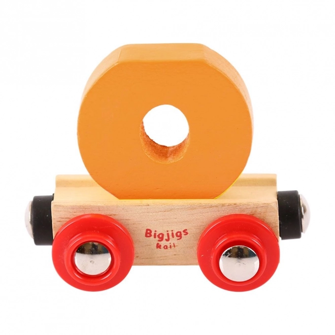 Bigjigs rail fa vonatkocsi - o betű