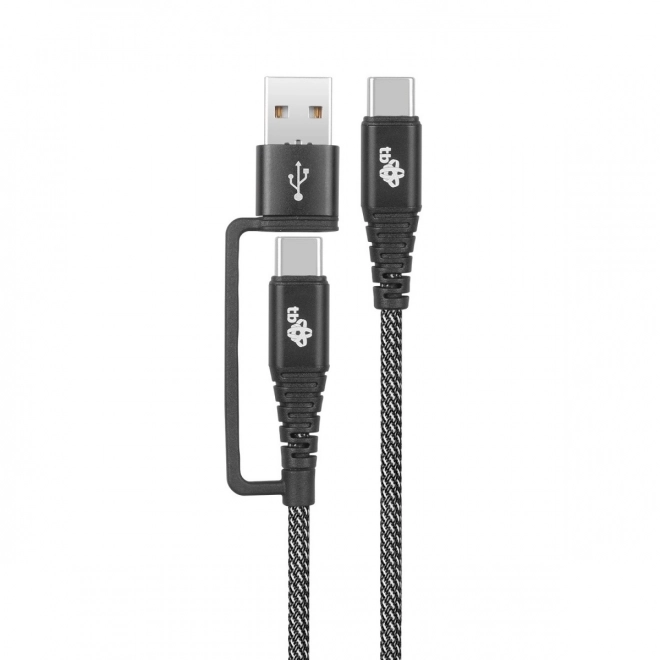 2 az 1-ben USB C - USB C kábel USB A adapterrel, 1.2 m