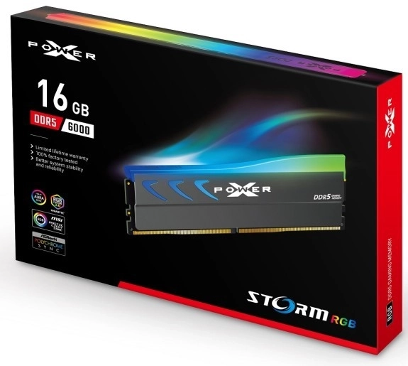 Memória DDR5 XPOWER Storm RGB 16GB 6000 CL36 szürke