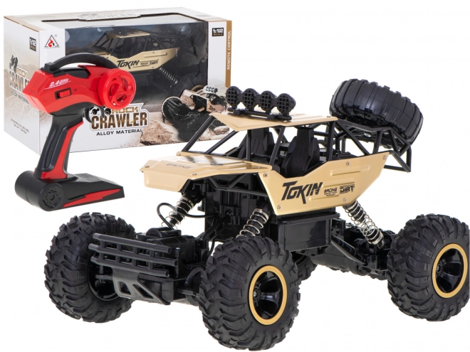 Arany színű RC Rock Crawler távirányítós autó 4WD fém 1:12 méretarány – Arany