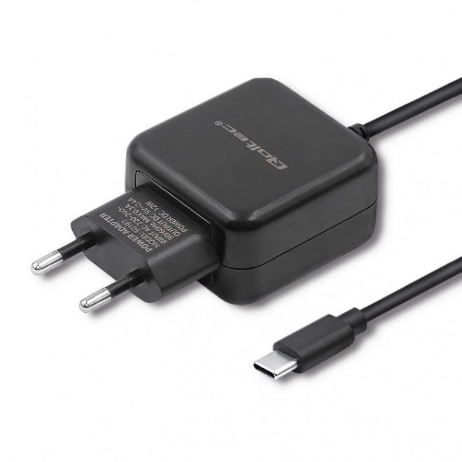 Fekete Hálózati Töltő USB-C 5V 2.4A 12W