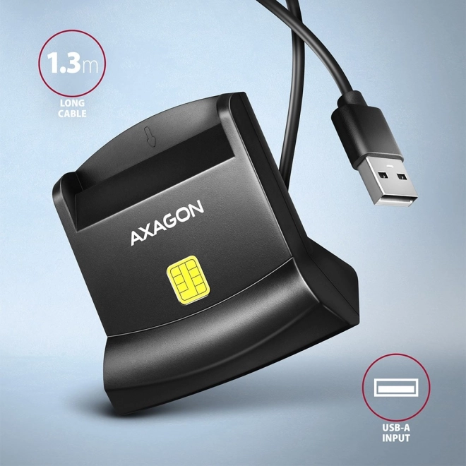 Kártyaolvasó AXAGON USB, 1,3m kábel