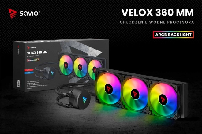 Velox 360 mm ARGB vízhűtés CPU-hoz