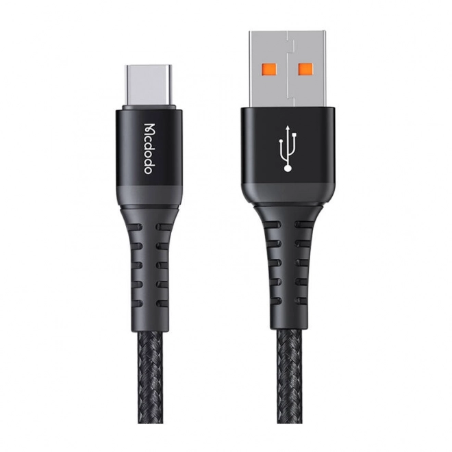 gyors töltésű fekete USB-A – USB-C kábel 3m