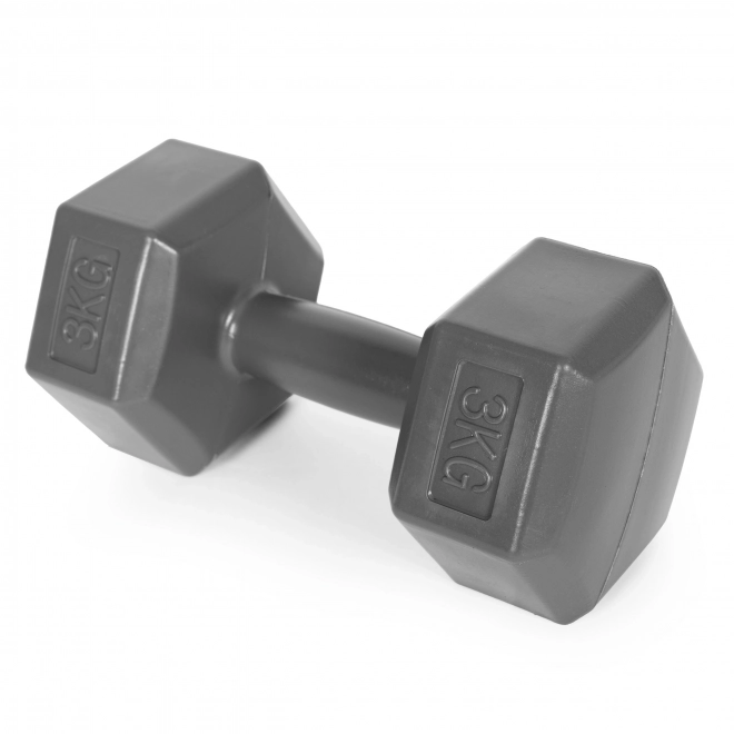 Hatszögletű súlyzókészlet 2x3 kg, szürke