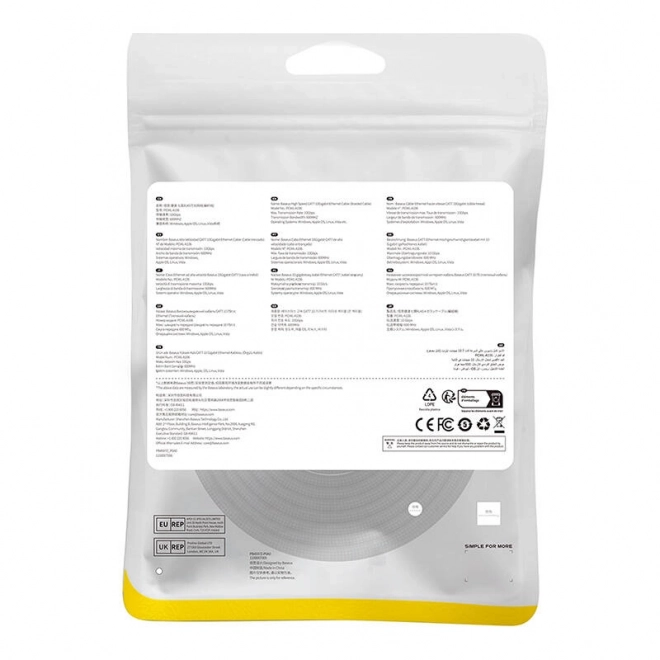 Oplett hálózati kábel CAT.7 RJ45 10Gbps 10m fekete