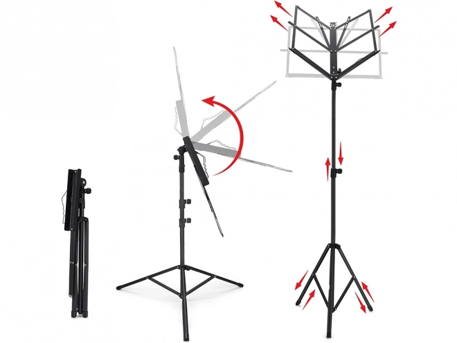 Kottaállvány állítható összecsukható szerkezettel, 130 cm