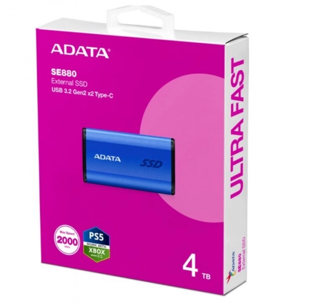 Nagy sebességű külső SSD SE880 4TB USB 3.2 Gen 2x2 Kék