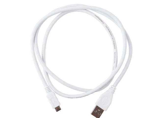 Fehér USB mikro kábel 1m