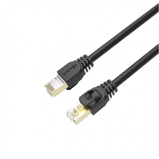 Cat.7 SSTP patch kábel RJ45 csatlakozóval, 5 méter, fekete