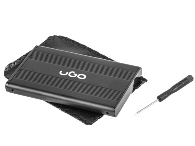 Ugo külső merevlemez ház 2,5'' SATA USB 2.0 alumínium