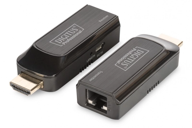 Mini HDMI jelerősítő készlet fekete 50m-ig