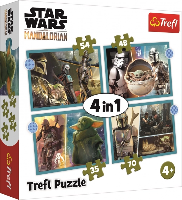 Star Wars: Mandalorian 4 az 1-ben kirakós - több nehézségi szinttel