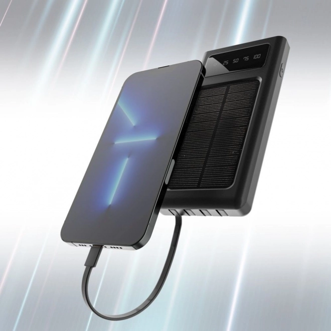 Extralink napelemes power bank 10000 mAh fekete