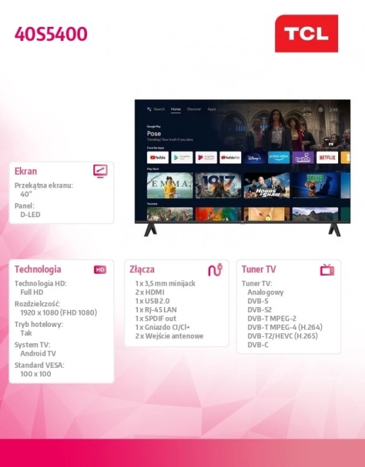 LED televízió 40 hüvelyk