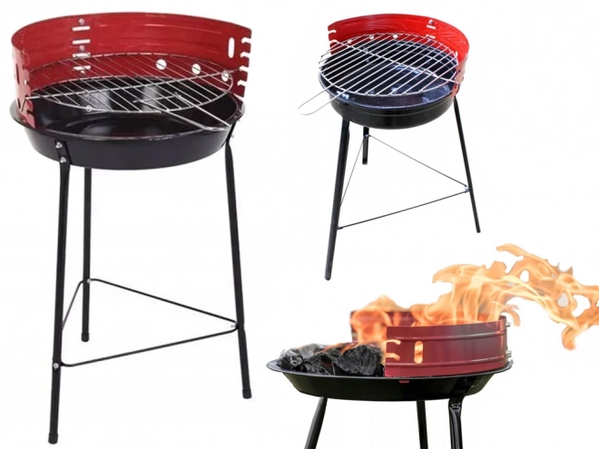 Kerti hordozható kemping faszenes grill