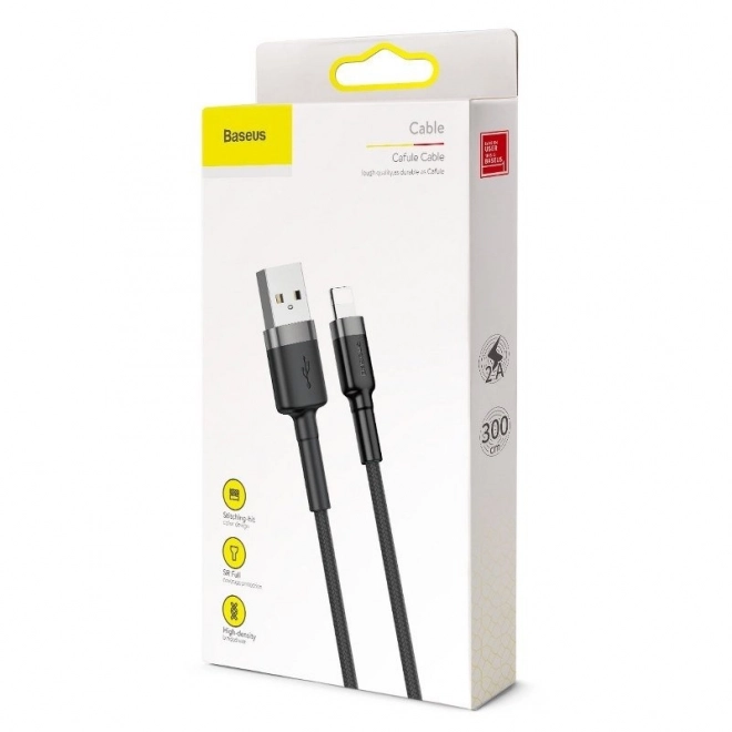 Baseus cafule usb lightning kábel 3m fekete-szürke