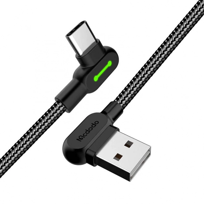 usb-c kábel led kijelzővel - 0,5 m - fekete