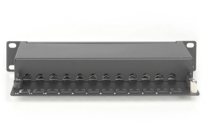 12 portos patch panel 10" kategória 6 S/FTP fekete