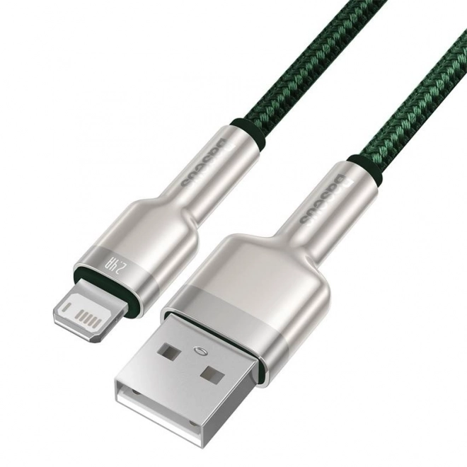 Usb-kábel lightning csatlakozóval Baseus Cafule 2,4 A 1 m zöld