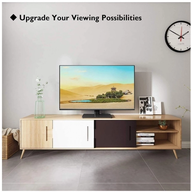 Forgatható TV állvány fekete üveg talppal