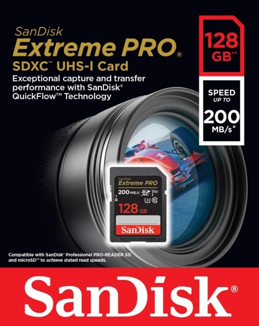 Sandisk Extreme Pro sdxc 128gb memória kártya